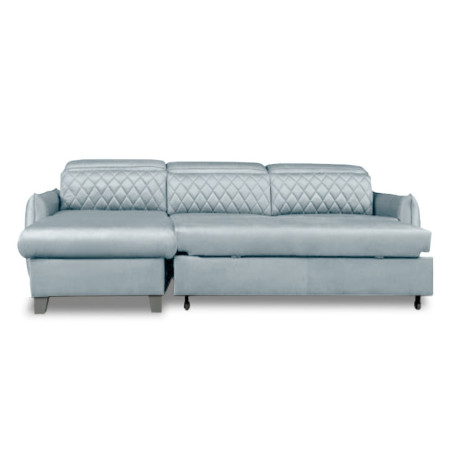 Coltar Extensibil Cu Insula Stanga Tiago, 5 Locuri, Tetiere Reglabile, Gri, 243 Cm-01