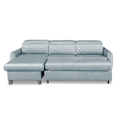 Coltar Extensibil Cu Insula Stanga Tiago, 5 Locuri, Tetiere Reglabile, Gri, 243 Cm-01