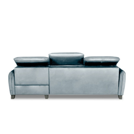 Coltar Extensibil Cu Insula Stanga Tiago, 5 Locuri, Tetiere Reglabile, Gri, 243 Cm-01