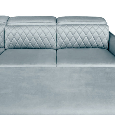 Coltar Extensibil Cu Insula Stanga Tiago, 5 Locuri, Tetiere Reglabile, Gri, 243 Cm-01