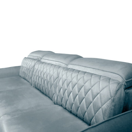 Coltar Extensibil Cu Insula Stanga Tiago, 5 Locuri, Tetiere Reglabile, Gri, 243 Cm-01