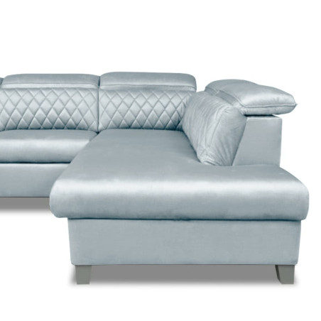 Coltar U Extensibil Cu Lada Tiago, Dreapta, 6 Locuri, Tetiere Reglabile, Gri 330 Cm-01