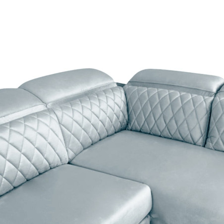 Coltar U Extensibil Cu Lada Tiago, Dreapta, 6 Locuri, Tetiere Reglabile, Gri 330 Cm-01