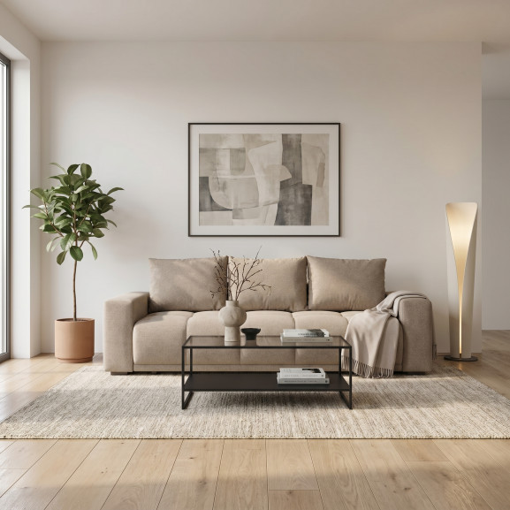 Canapea Extensibila Green, 3 locuri, Lada Depozitare, Caleido Taupe, 240 Cm