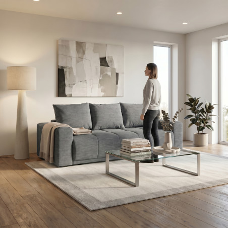 Canapea Extensibila Green, 3 locuri, Lada Depozitare, Stelar 97, 240 Cm-01