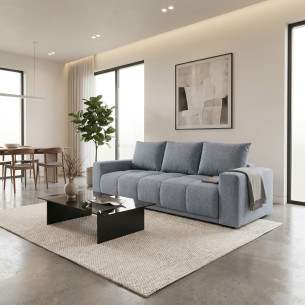 Canapea Extensibila Green, 3 locuri, Lada Depozitare, Gri Deschis, Arte 84B, 240 Cm