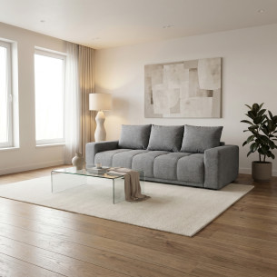 Canapea Extensibila Green, 3 locuri, Lada Depozitare, Gri, Arte 89A, 240 Cm