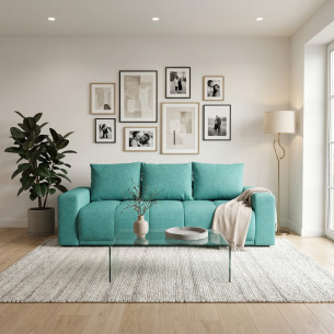 Canapea Extensibila Green, 3 locuri, Lada Depozitare, Albastru, Orion 12, 240 Cm