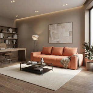 Canapea Extensibila Green, 3 locuri, Lada Depozitare, Roz, Orion 8, 240 Cm