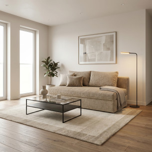 Canapea Extensibila Milo, 3 Locuri, Lada Depozitare, Grej