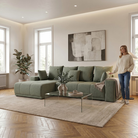 Coltar Cu Insula Dreapta Green, 5 Locuri, Lada Depozitare, Voltera Flax, 280 Cm-01