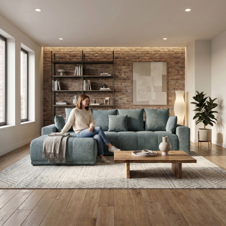 Coltar Cu Insula Dreapta Green, 5 Locuri, Lada Depozitare, Gusto 95, 280 Cm-01