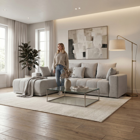 Coltar Cu Insula Dreapta Green, 5 Locuri, Lada Depozitare, Arte 51B, 280 Cm-01