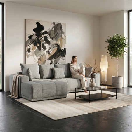 Coltar Cu Insula Dreapta Green, 5 Locuri, Lada Depozitare, Arte 89B, 280 Cm-01