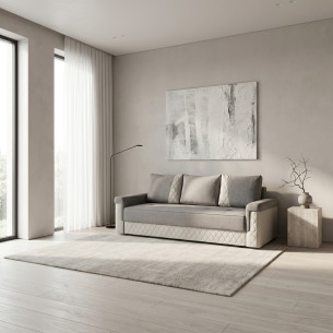 Canapea Extensibila Torino Lift Cu Lada Gri, 233 x 92 Cm