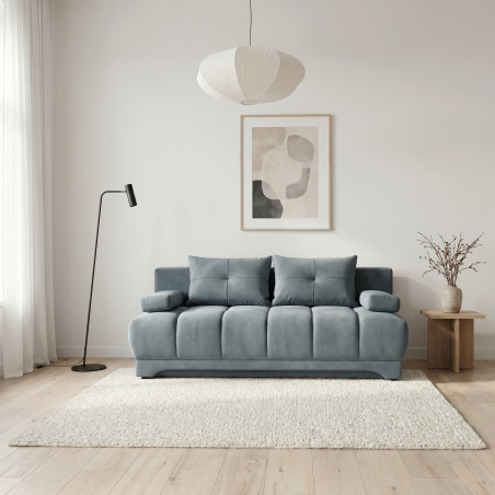 Canapea Extensibila Dali, 3 Locuri, Lada Depozitare, Albastru, 210 Cm-01