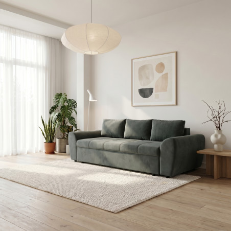 Canapea Extensibila Lorena Lux, 3 Locuri, Spatiu Depozitare, Gri, 250 Cm-01