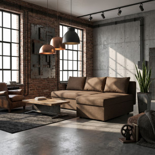 Coltar Extensibil Cu Lada, Blue Interschimbabil Stanga/Dreapta, LUIS 16, 220 X 80 X 155 Cm