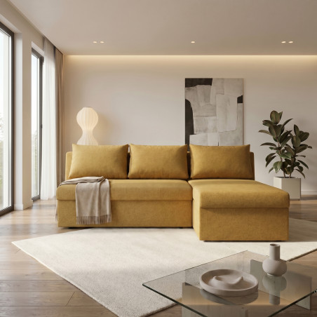 Coltar Extensibil Cu Lada, Blue Interschimbabil Stanga/Dreapta, Galben ICON 45, 220 X 80 X 155 Cm-01
