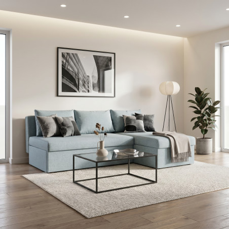 Coltar Extensibil Cu Lada, Blue Interschimbabil Stanga/Dreapta, Icon 84, 220 X 80 X 155 Cm-01