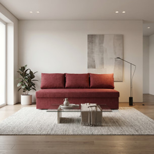 Canapea Extensibila Blue, Cu Lada Depozitare, 3 Locuri, Luis 68, 191 Cm