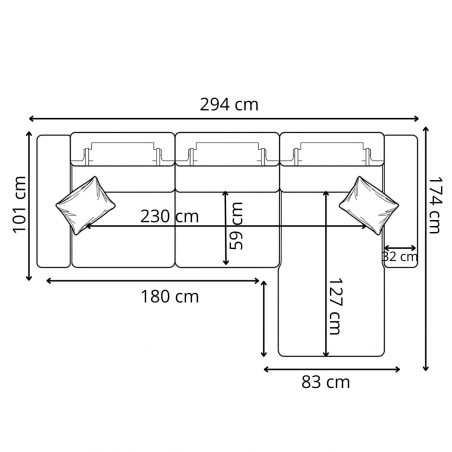 Coltar Extensibil Cu Insula Florida, Interschimbabil Stanga/Dreapta, Cremona 93, 294 Cm-01