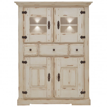 Comoda vertiko Cottage, Cream Antic, 1100 x 440 x 1575 mm.-01