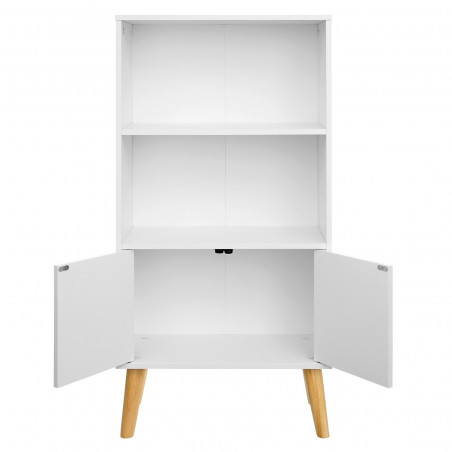 Biblioteca Vintage, Alb, 120 x 60 x 30 Cm-01