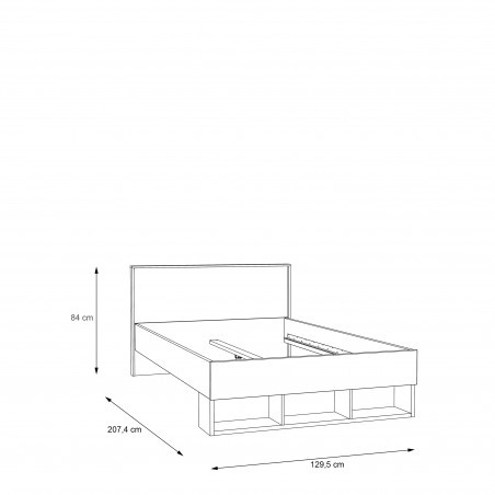 Pat Chicory, Stejar Riviera Si Alb Super Lucios, Dimensiune Saltea 120 x 200 Cm-01