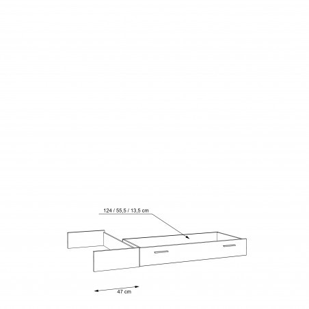 Sertar Pat Chicory, Stejar Riviera, 19.5 x 178 x 125 Cm-01