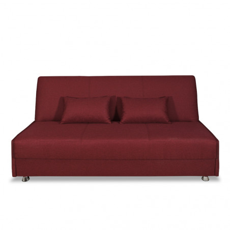 Canapea Extensibila Cu Lada Depozitare Ischia, Rosu, 202 X 88 X 94 Cm-01