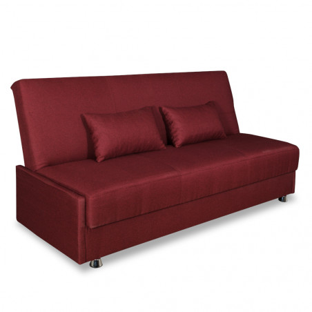 Canapea Extensibila Cu Lada Depozitare Ischia, Rosu, 202 X 88 X 94 Cm-01