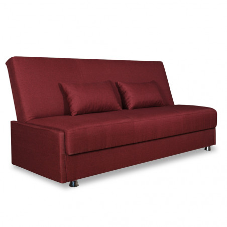 Canapea Extensibila Cu Lada Depozitare Ischia, Rosu, 202 X 88 X 94 Cm-01