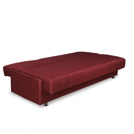 Canapea Extensibila Cu Lada Depozitare Ischia, Rosu, 202 X 88 X 94 Cm-01