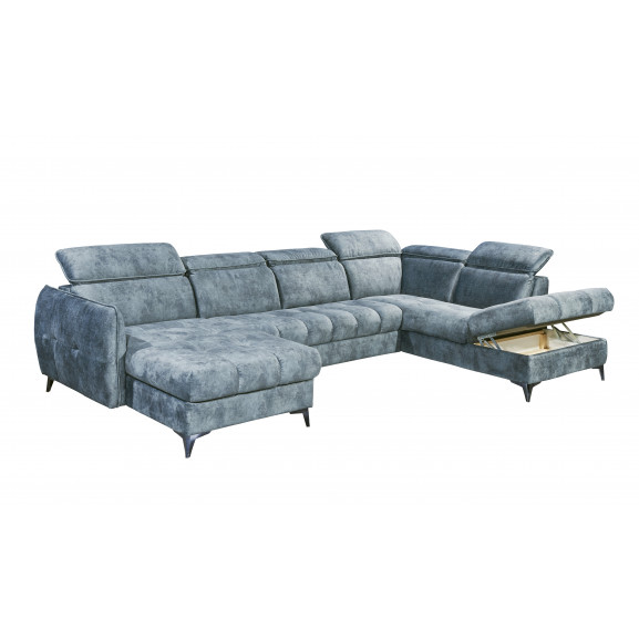 Coltar ext. togo, dreapta, smoke blue, 3470 x 820 x 2210 mm.