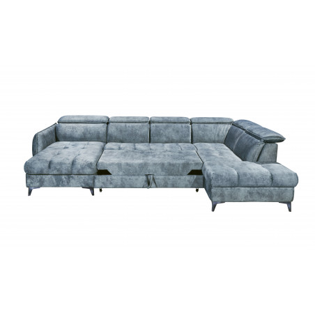 Coltar Extensibil U Cu Lada Depozitare Togo, Dreapta, Smoke Blue, 347 X 82 X 221 Cm-01