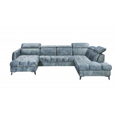 Coltar Extensibil U Cu Lada Depozitare Togo, Dreapta, Smoke Blue, 347 X 82 X 221 Cm-01