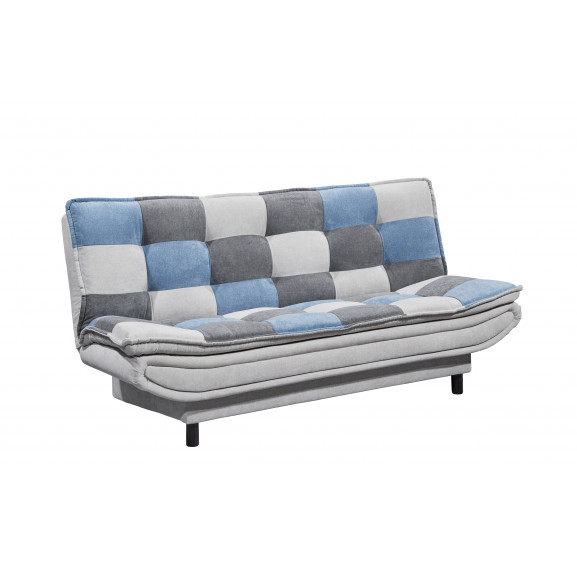 Canapea 3 Locuri Extensibila Patch, Silver Si Denim, 188 X 89 X 90 Cm Canapele extensibile & fixe