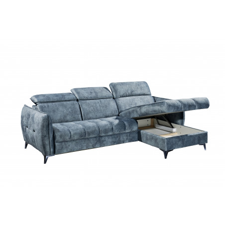 Coltar Extensibil Togo, Interschimbabil Stanga/Dreapta, Smoke Blue, 260 X 82 Х 176 Cm-01