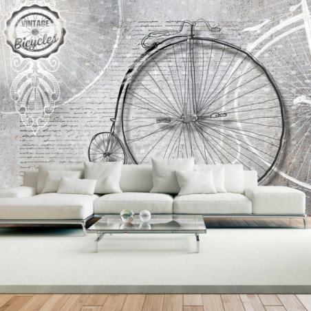 Fototapet Vintage Bicycles Black And White-01