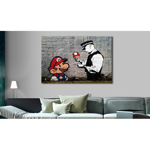 Tablou mario and cop by banksy