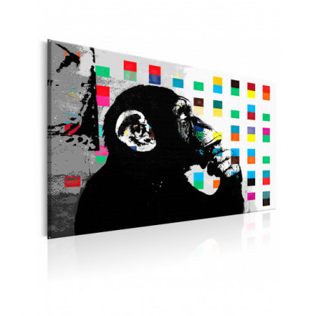 Tablou Banksy The Thinker Monkey-01