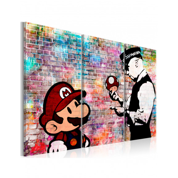 Tablou Rainbow Brick (Banksy)