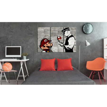 Tablou Banksy: Mario Bros-01
