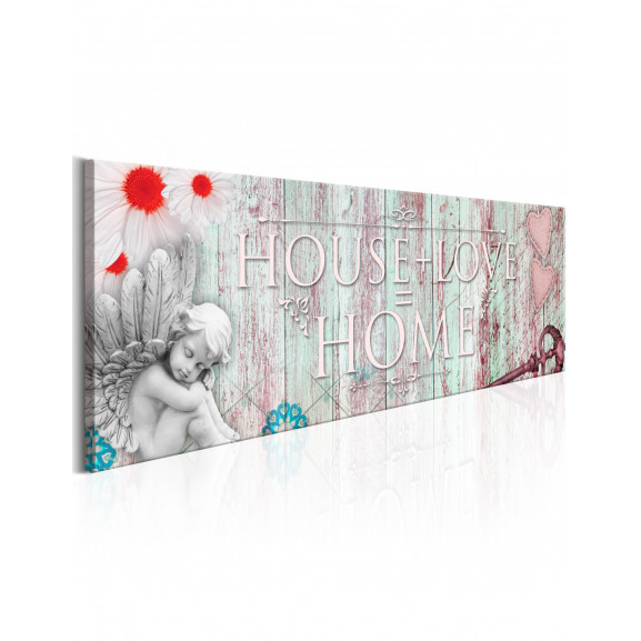 Tablou Home: House + Love