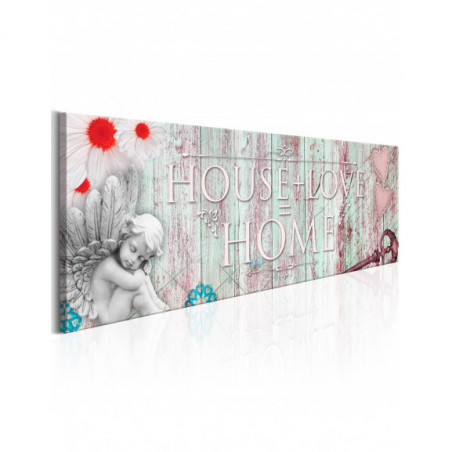 Tablou Home: House + Love-01