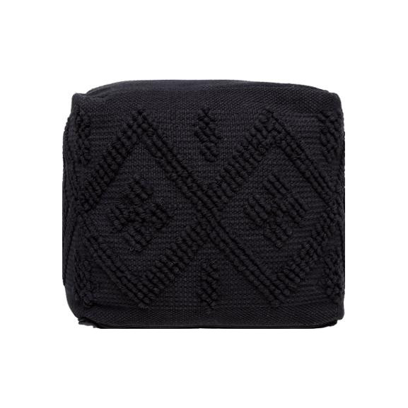 Taburet pouf safari negru