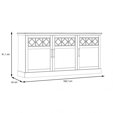 Comoda Cu 3 Usi Awenis 186,7 Cm-01