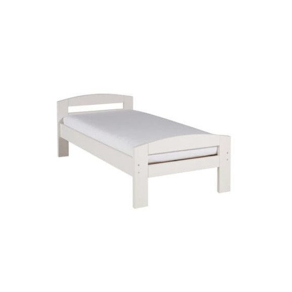 Pat Ramona Lemn Masiv Alb Dimensiune Saltea 100 x 210 Cm