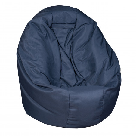 Fotoliu Bean Bag, Interior-Exterior, Tip Puf Rotund Mic Albastru-01